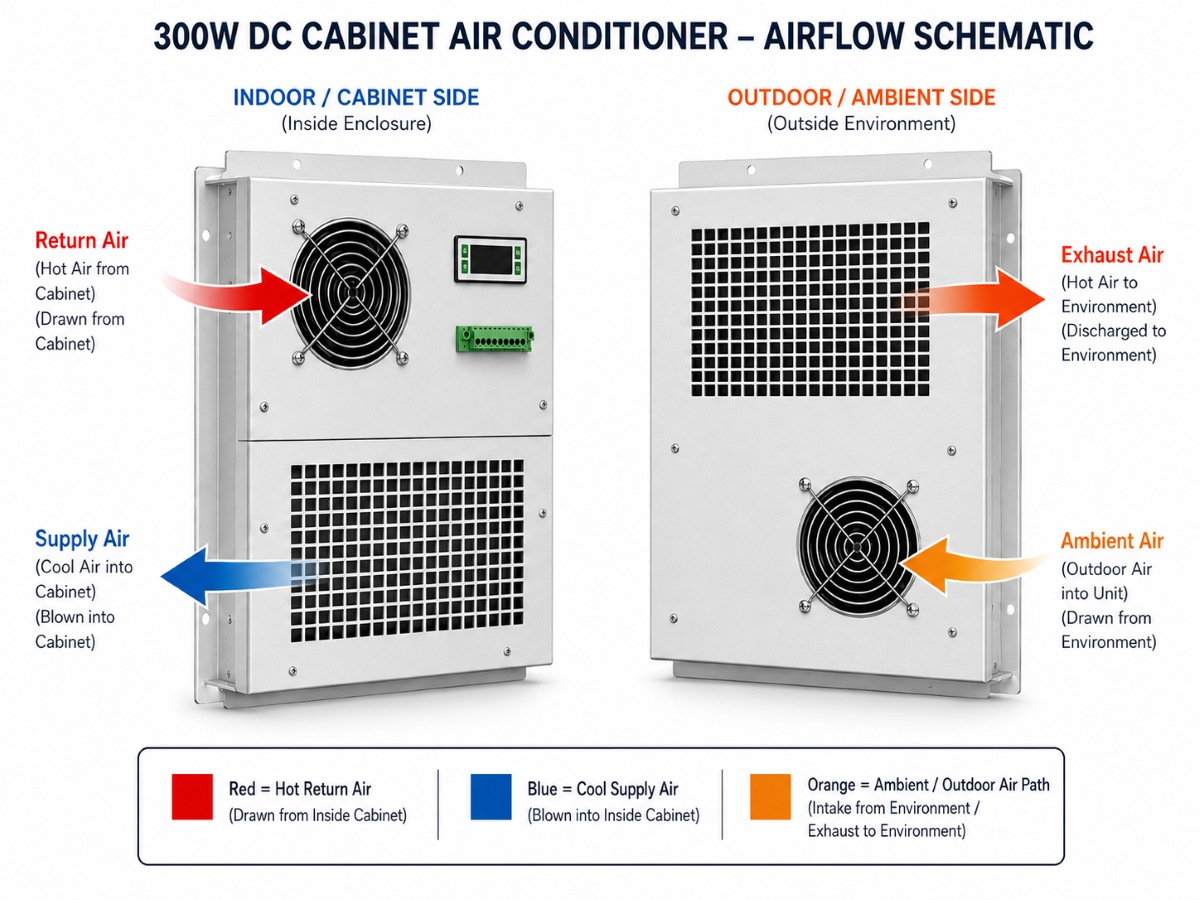 Closed-loop Enclosure Cooling Airflow Diagram