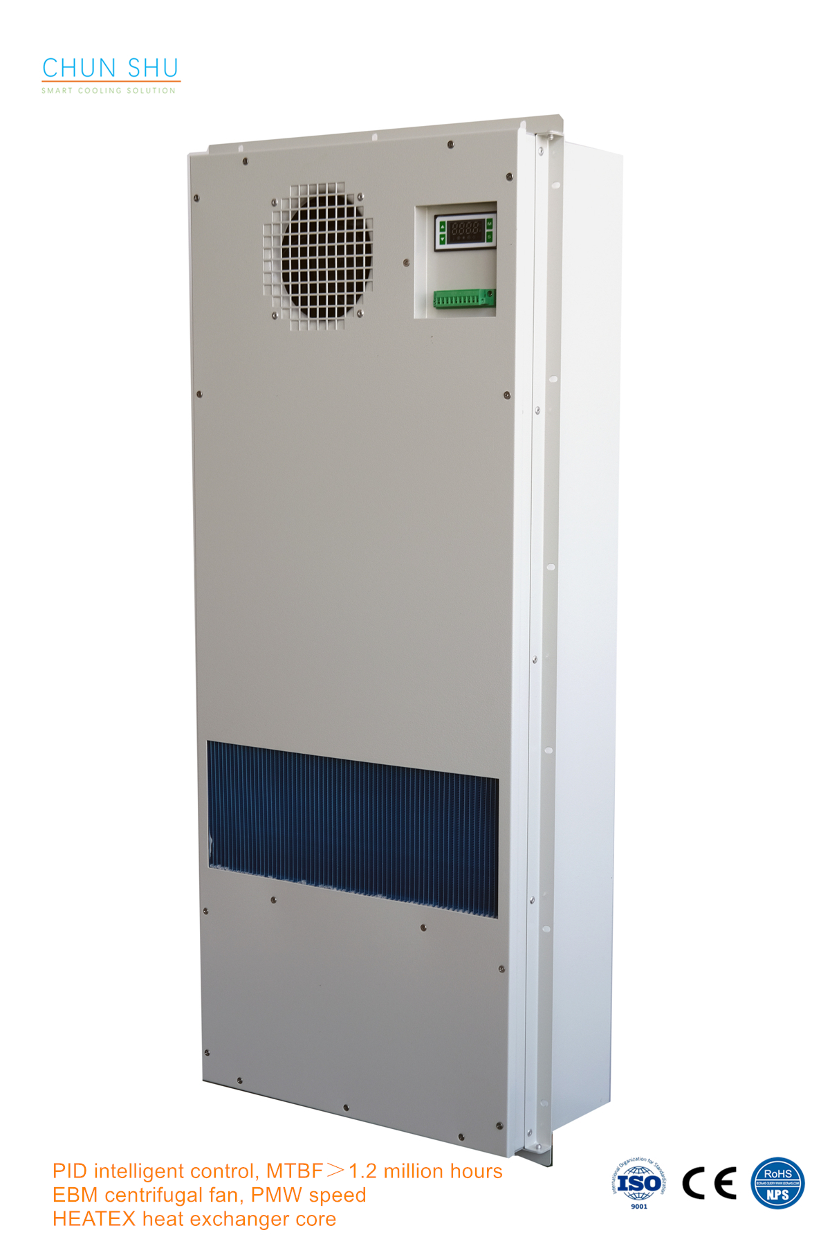 100W/K DC Powered Telecom Cabinet Heat Exchanger,enclosure Cooling,Outdoor Cabinet Refrigeration Equipment