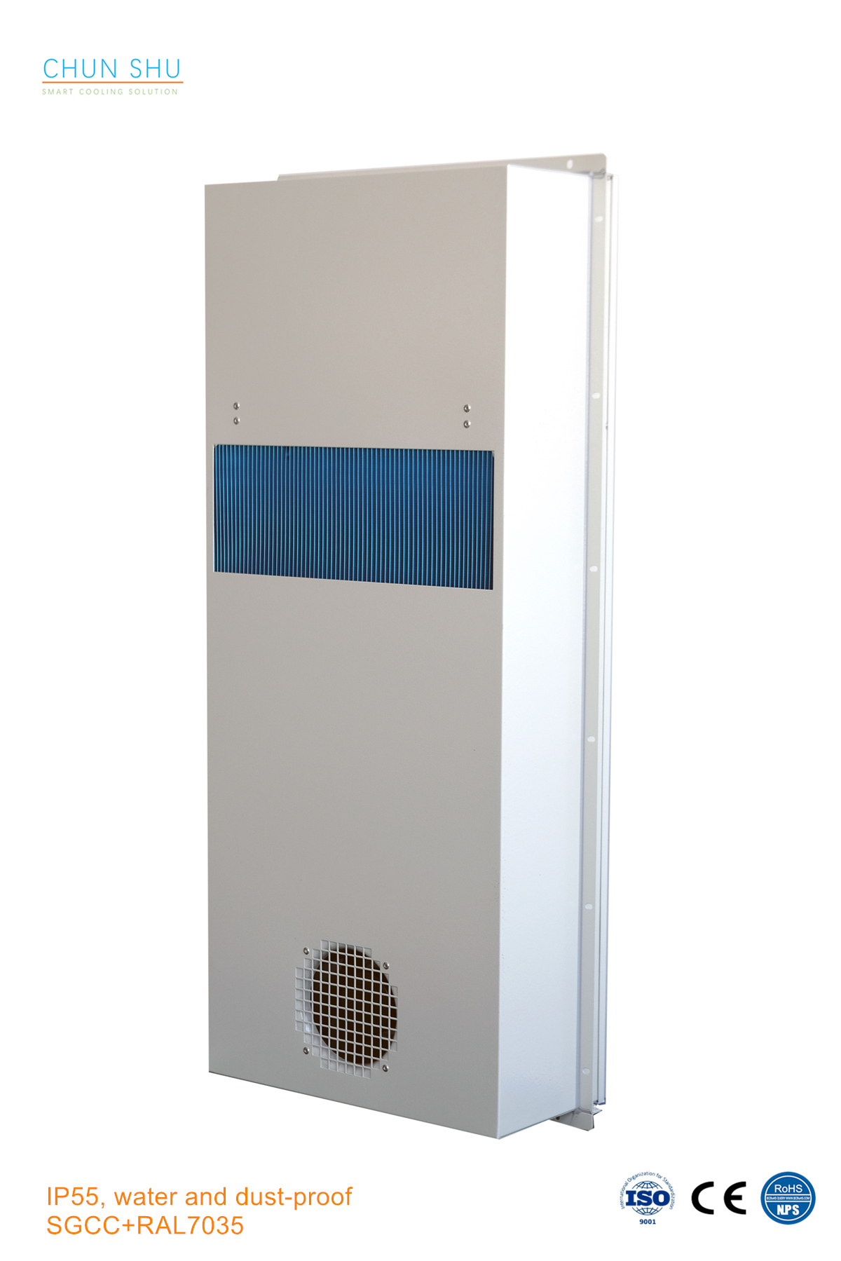 150W/K DC Powered Telecommunication Cabinet Heat Exchanger, Enclosure Cooling Heat Exchangers