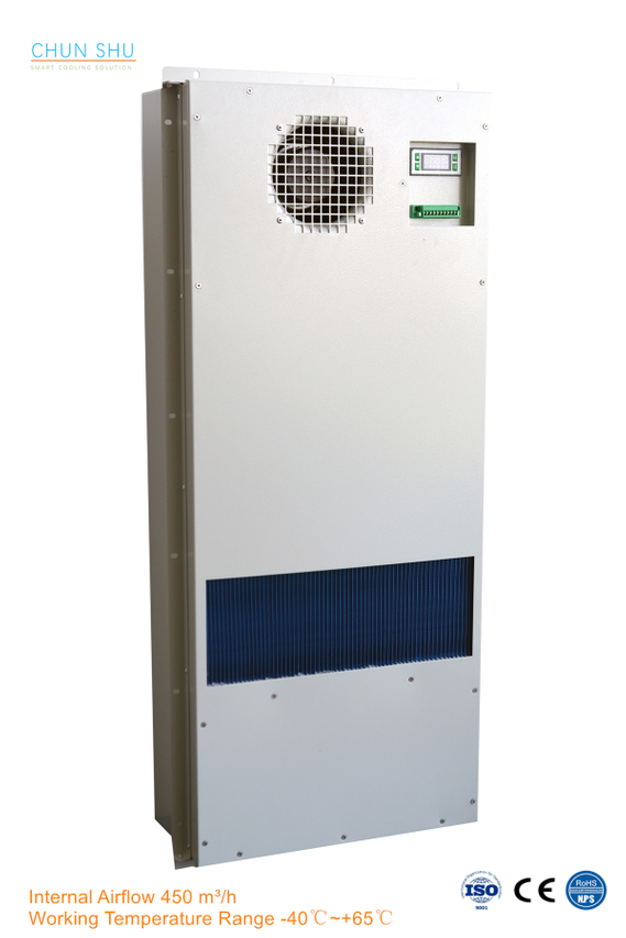 150W/K DC Powered Telecommunication Cabinet Heat Exchanger, Enclosure Cooling Heat Exchangers