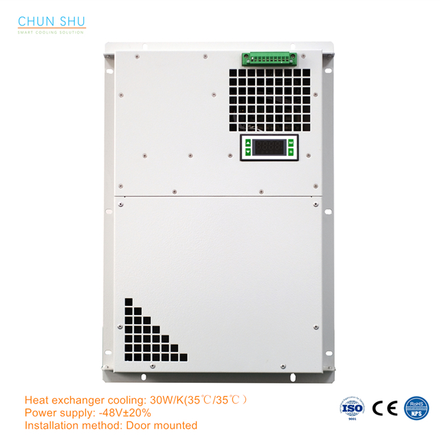 40W/K DC Powered Telecom Outdoor Cabinet Heat Exchanger, Electrical Cabinet Heat Exchangers