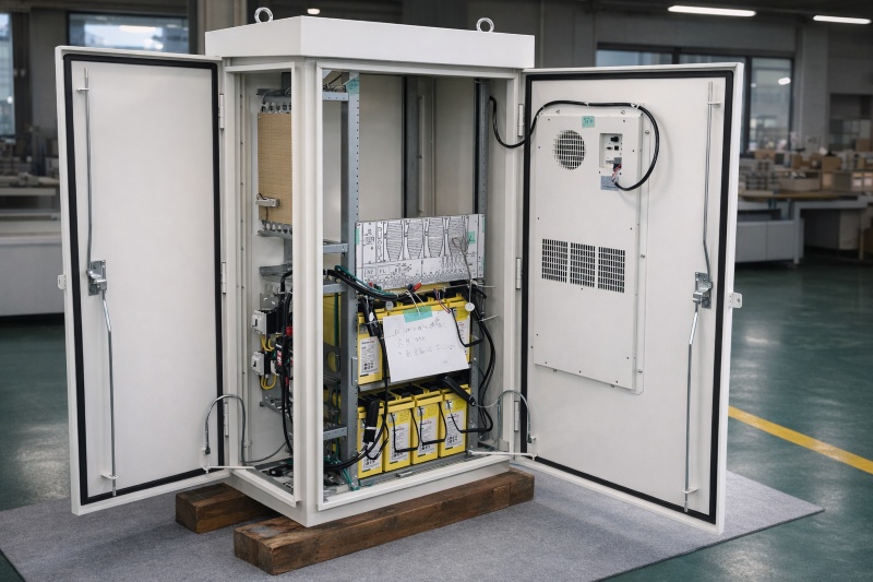 Outdoor cabinet cooling solution for telecom and battery cabinets (IP55, RS485)