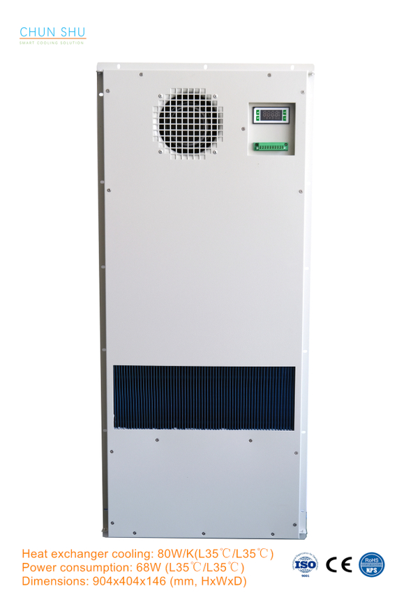 100W/K DC Powered Telecom Cabinet Heat Exchanger,enclosure Cooling,Outdoor Cabinet Refrigeration Equipment