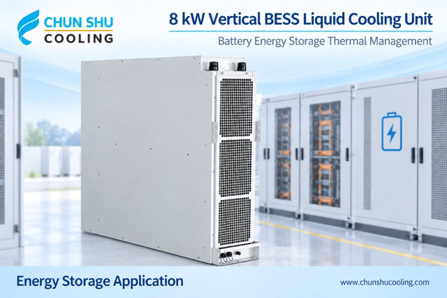 8kW Vertical BESS Liquid Cooling Unit for Energy Storage Cabinets