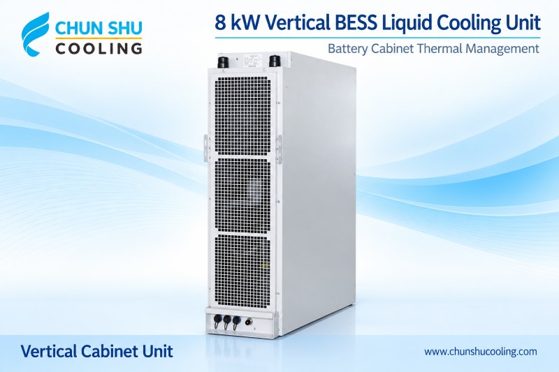 8kW Vertical BESS Liquid Cooling Unit for Energy Storage Cabinets